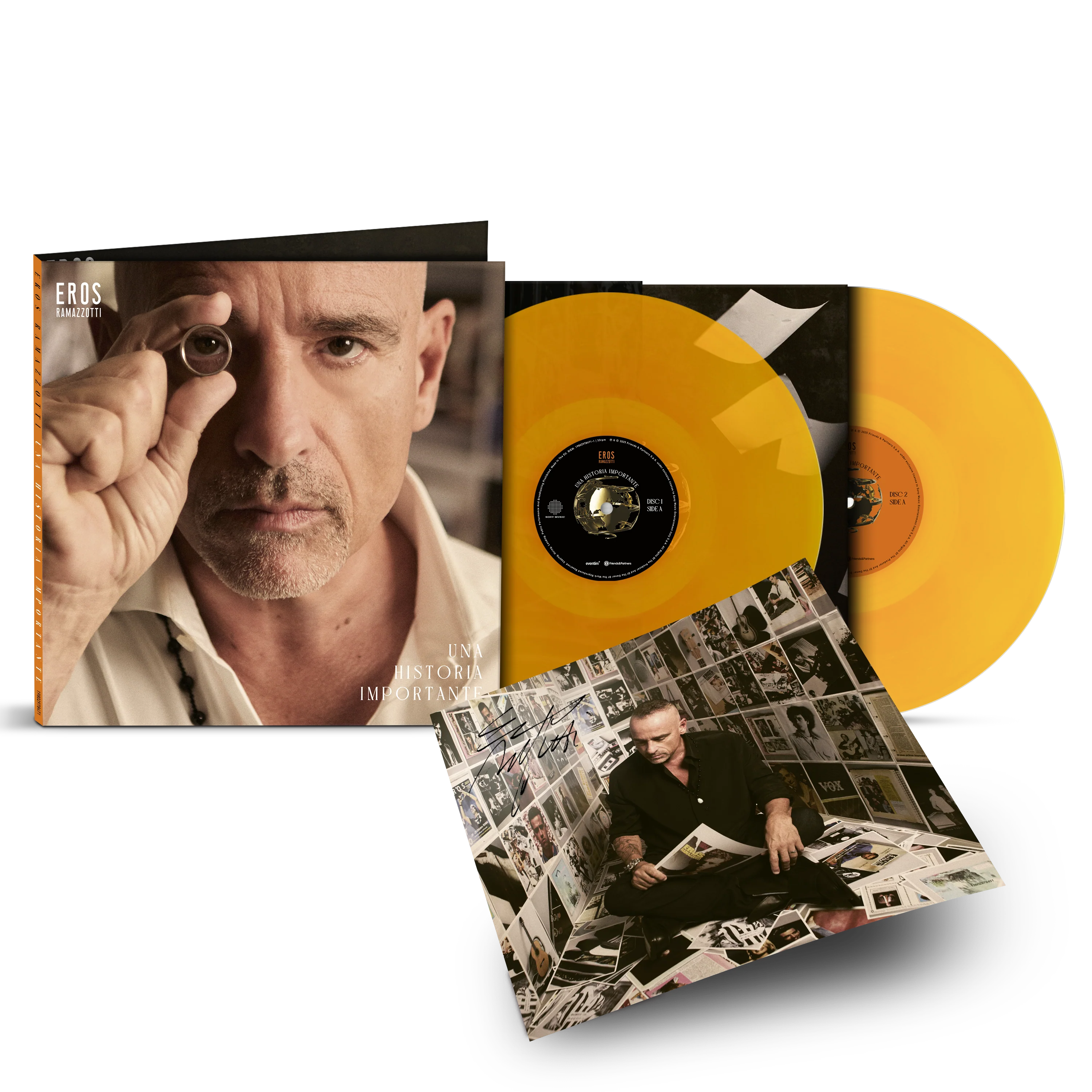 Una Historia Importante - 2LP Naranja - Autografiado - Spanish | Eros Ramazzotti